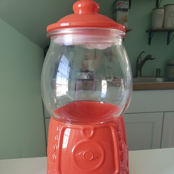 Target Bullseye Glass Red Gumball Machine - Picture 1 of 1